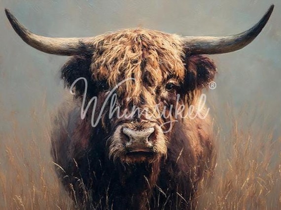 BRAMBLE and BRISTLE | Large Decoupage Tissue Paper | Furniture | Arts & Crafts | 21x29 | Whimsykel Designs | highland coo