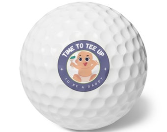 Anuncio personalizado de nuevo bebé 'Es hora de jugar para ser papá' Pelotas de golf, 6 piezas