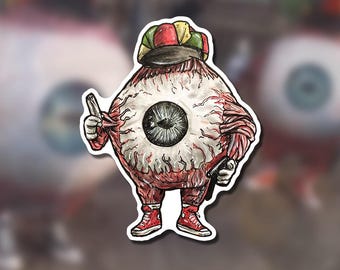 Freaked Eye N. Eye Rastafar-eye sticker
