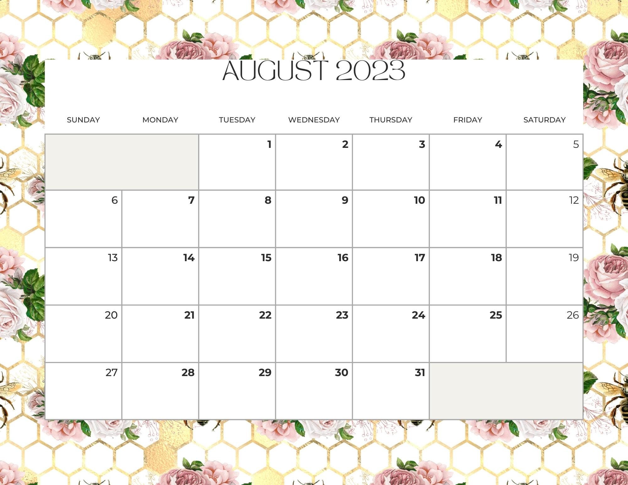 2023 Printable Calendar Printable Calendar Organiser 2024 - Etsy UK