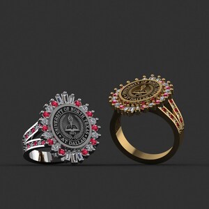 Silver and Gold College Class Rings, Women's Class Ring, Gold ...