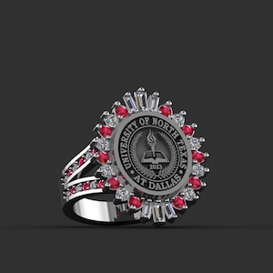 Silver and Gold College Class Rings, Women's Class Ring, Gold ...