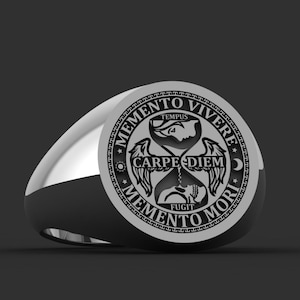 Memento Mori , Daily Stoic Ring, Personalized Jewelry , Christmas Gift, Graduation Gift, Memento Mori Ring , Silver Memento Mori Ring,
