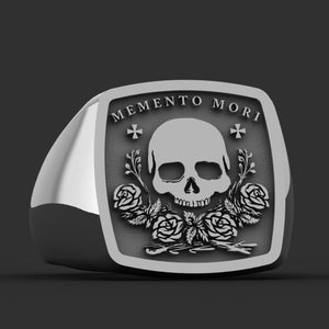 Memento Mori , Daily Stoic Ring, Personalized Jewelry , Christmas Gift, Graduation Gift, Memento Mori Ring , Silver Memento Mori Ring,