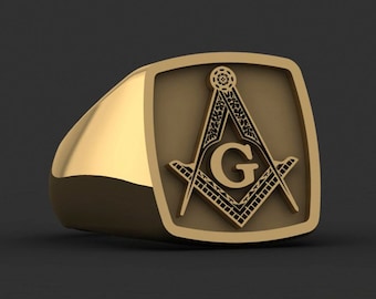 Masonic Rings, Freemason Ring, Free Mason Ring, Mens Masonic Rings, Masonic Jewelry, Christmas Ring, Christmas Gift, Masonic Symboll