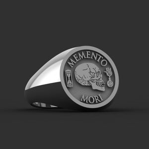Memento Mori , Daily Stoic Ring, Personalized Jewelry , Christmas Gift, Graduation Gift, Memento Mori Ring , Silver Memento Mori Ring,