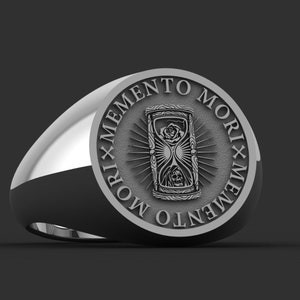Memento Mori , Daily Stoic Ring, Personalized Jewelry , Christmas Gift, Graduation Gift, Memento Mori Ring , Silver Memento Mori Ring,