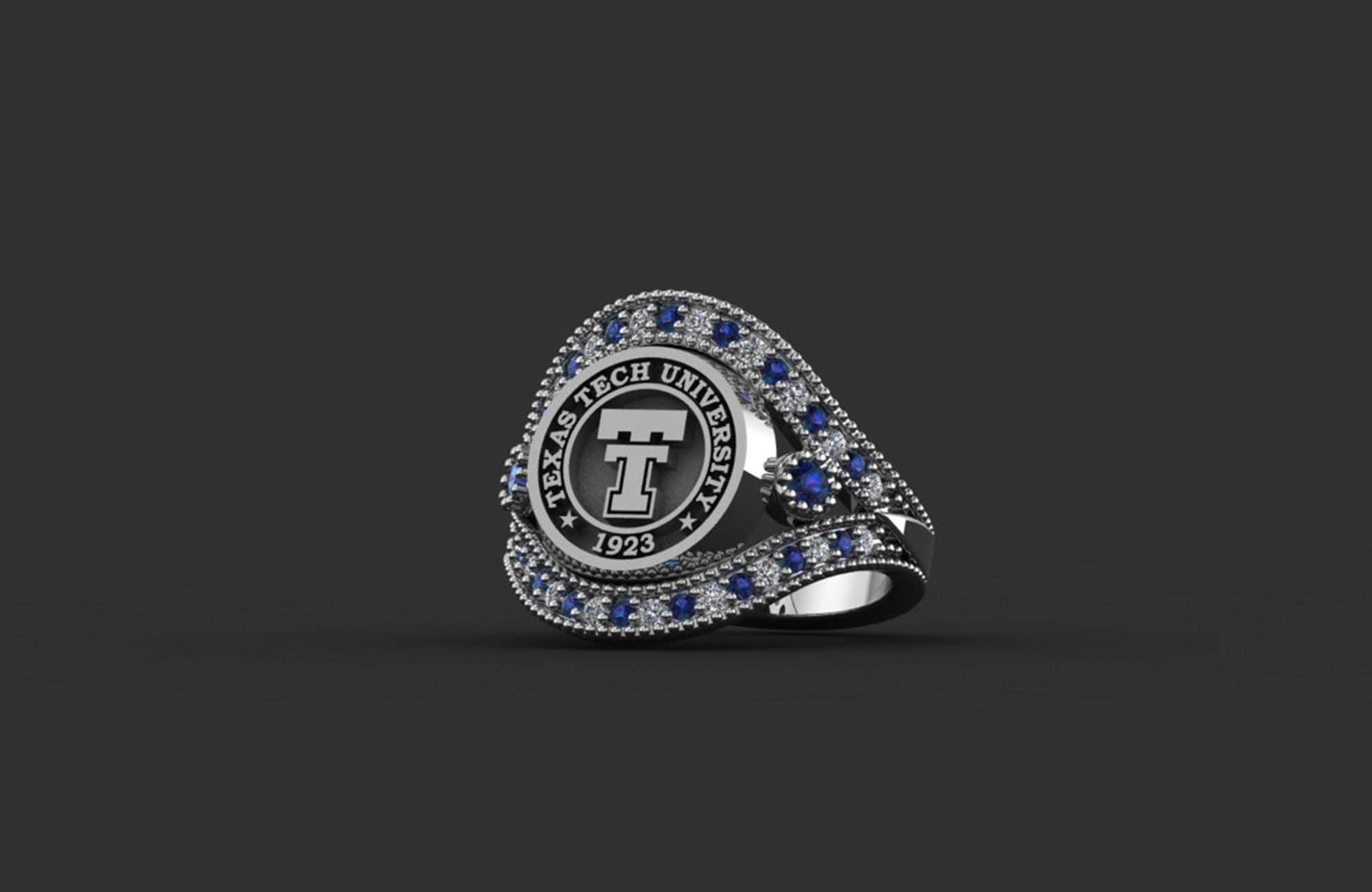 Custom College Ring with Birthstone & Initial, University Ring, Graduation Gift, Women's Jewelry, Class Ring, College Class Ring, School Ring, High School Ring