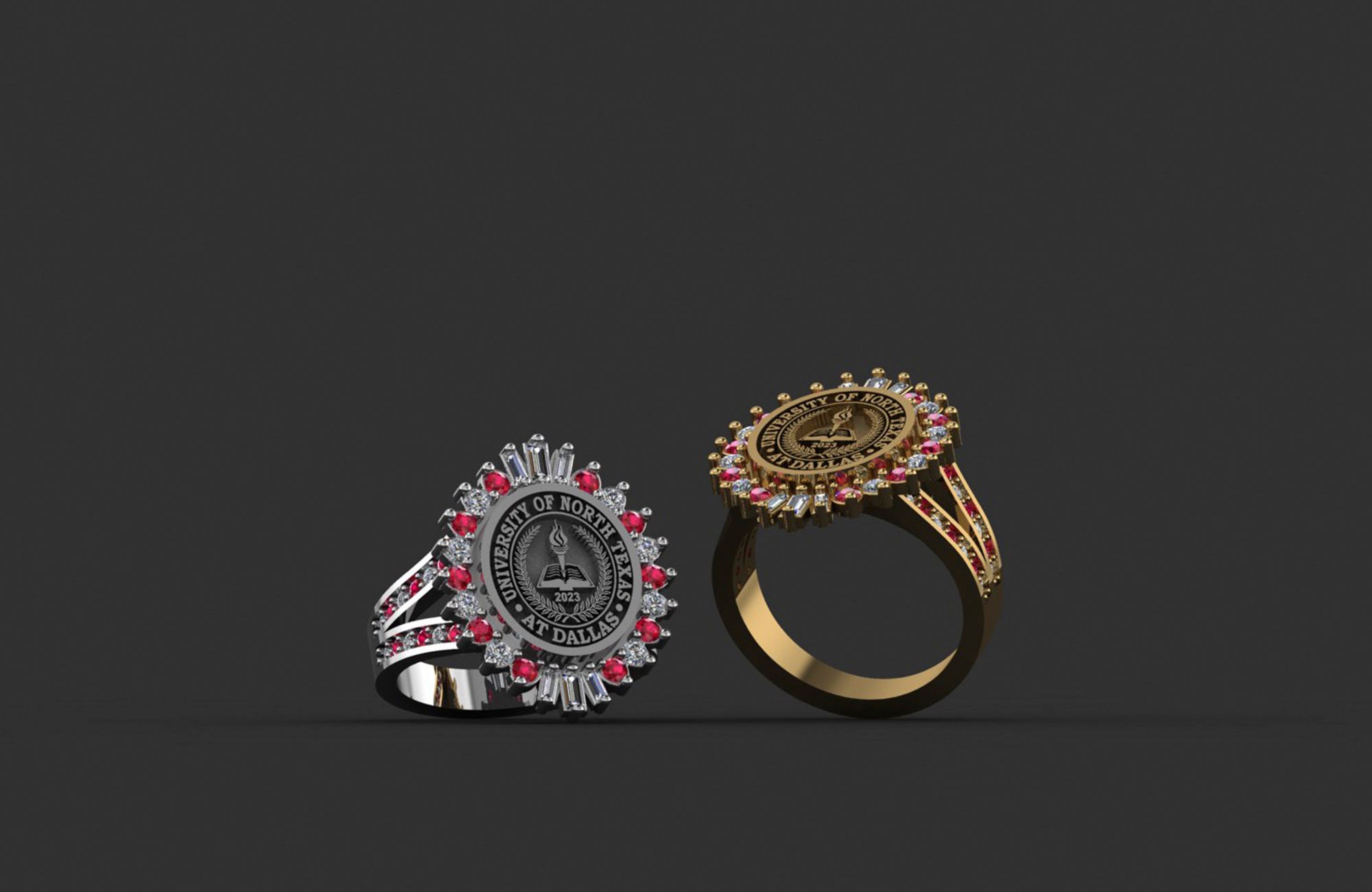 Silver and Gold College Class Rings Women's Class Ring - Etsy