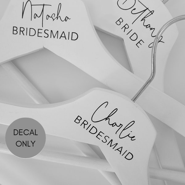 Bridal Hanger Decals | Custom Wedding Dress Hanger Labels