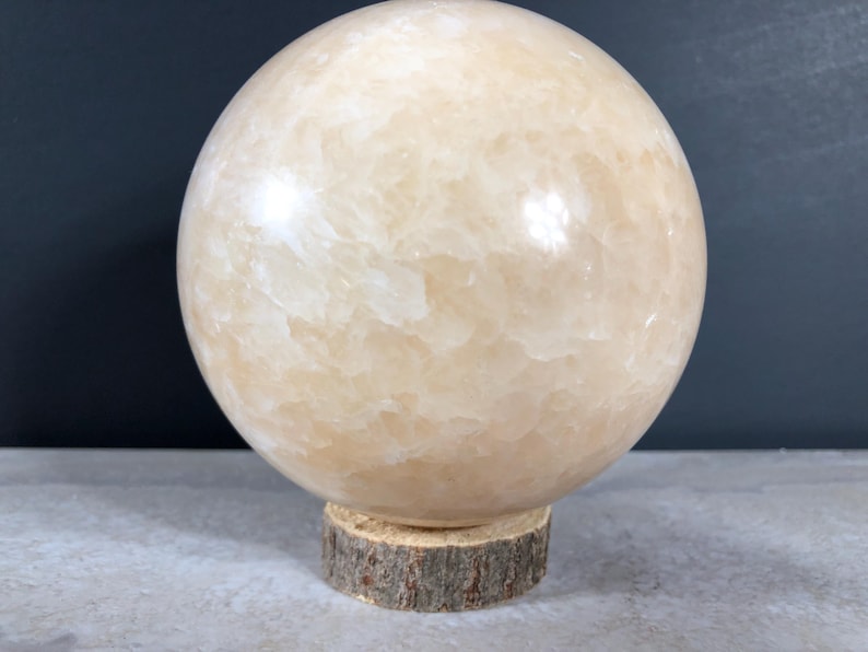 Natural Wood Crystal Sphere Ball Base Stand Holder Spheres Not Included ...