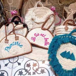 Bolso redondo de ganchillo, bolso de hombro redondo de paja, bolso de rafia de ganchillo, bolso de ganchillo, bolso de verano