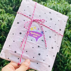 Pacchetto arte misteriosa. Pacchetto sorpresa da 5 pezzi. Stampa artistica, cartoline, biglietti d'auguri, zine, adesivi. Illustrazioni originali Stampe a getto d'inchiostro