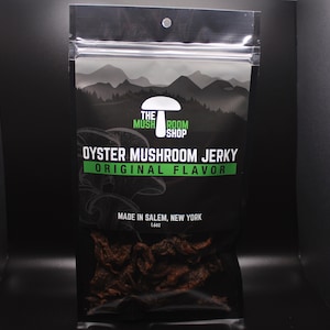 Gourmet Austernpilz Jerky- Vegan mit ganzen Pilzen, Original Geschmack