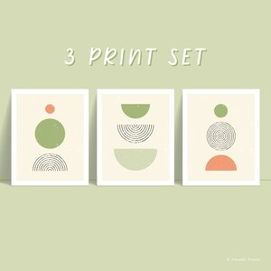 Printable Wall Art Set of 3 Boho Style, 8x10, 11x14, 16x20, Minimal, Modern Prints For Your Wall Decor, Abstract Gallery Wall Set