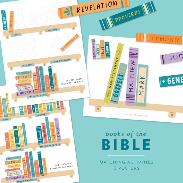 Books of the Bible Printable | Books of the Bible Workbook | Christian Homeschool | Homeschool Resource | Bible Study | Children's Ministry