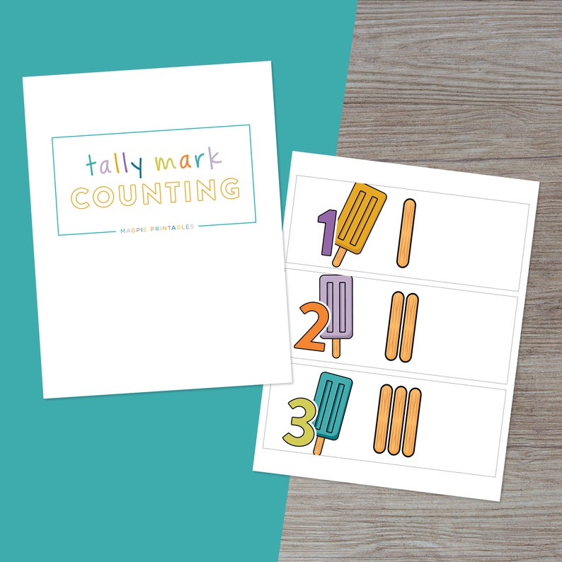 Tally Mark Flash Cards – Ice Cream & Popsicle Counting (digital ...