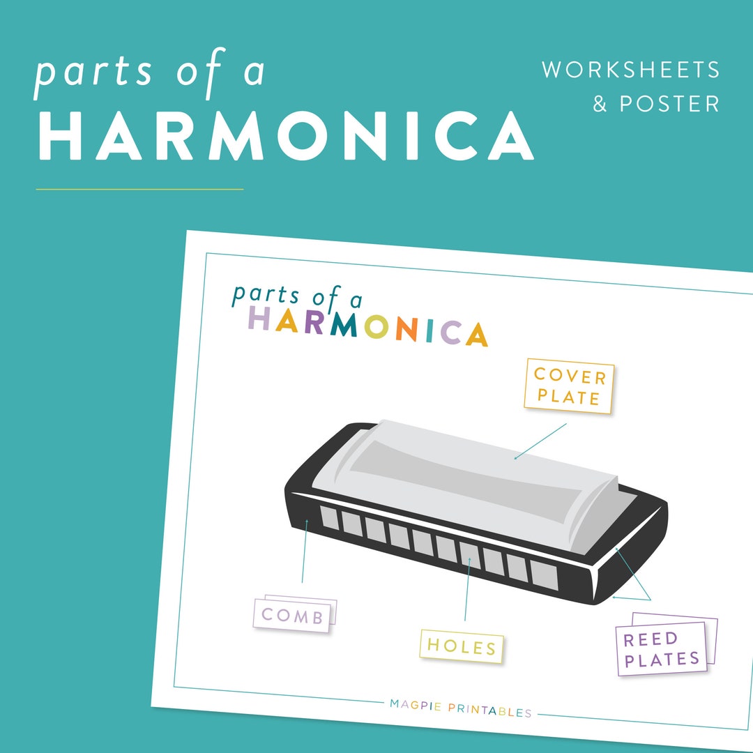 Harmonica Parts Printable Memory Game, Learning the Harmonica, Kids