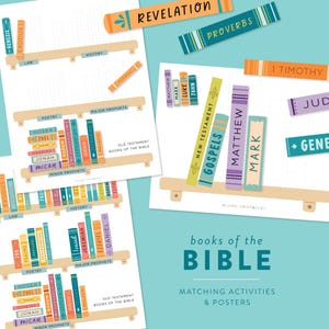 Books of the Bible Printable for Kids | Books of the Bible Christian Workbook | Christian Homeschool | Homeschool Resource | Bible Study