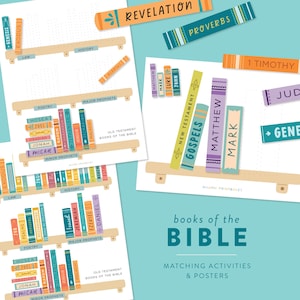 Printable Books of the Bible Workbook for Kids - Christian Homeschool Resource - Bible Study Kids Love - Digital Download
