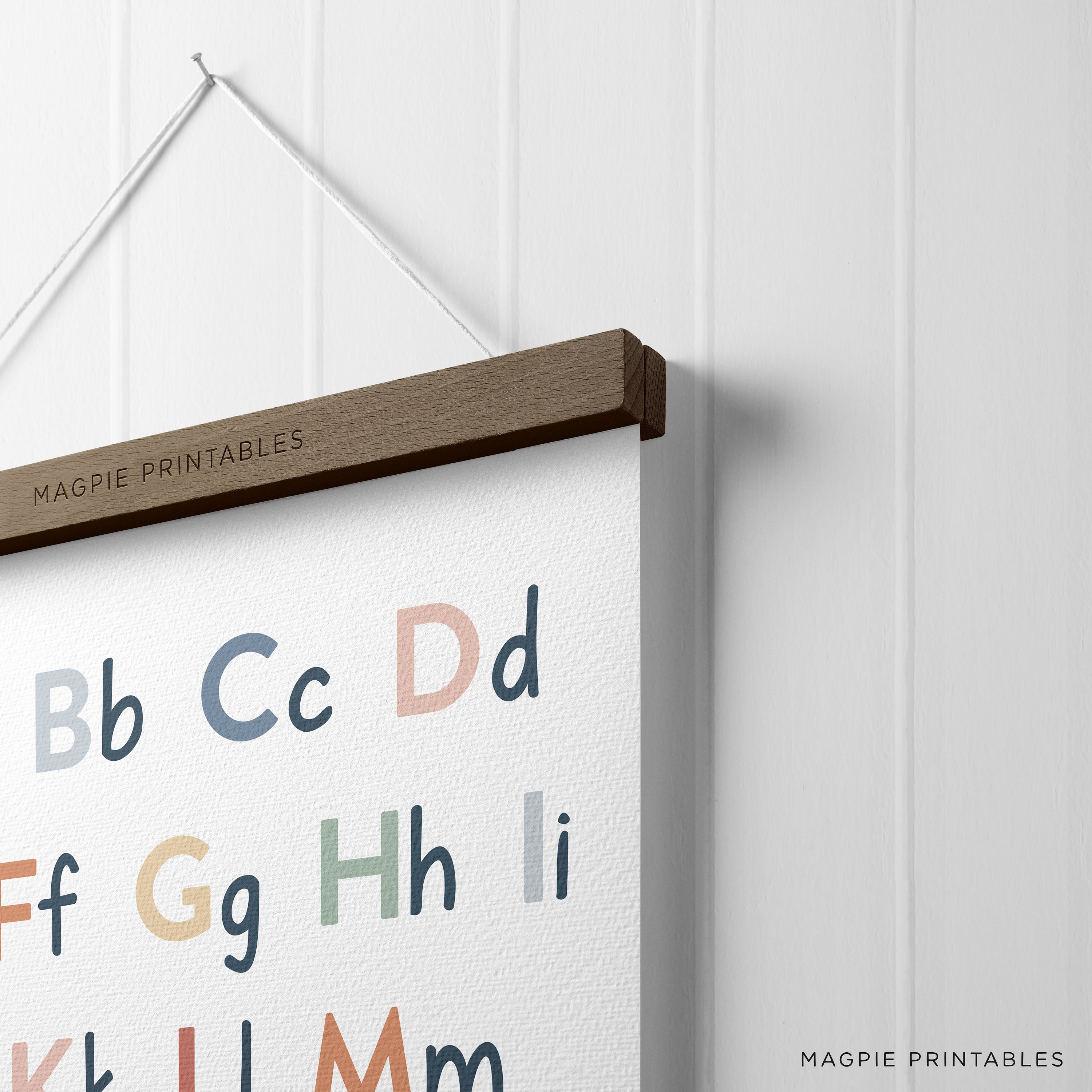 Colorful Alphabet Print, ABC Art Print, Printable Education Wall Art ...