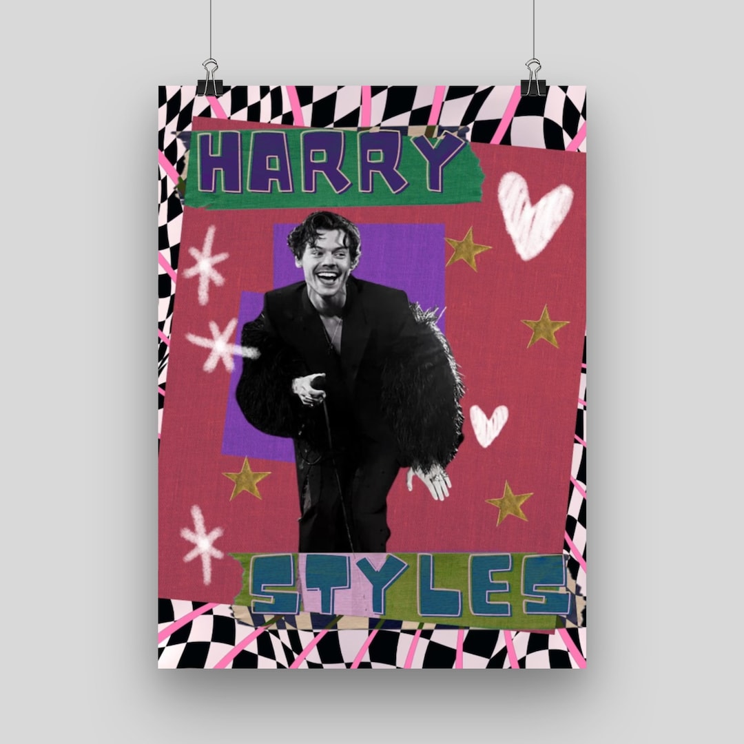 Harry Styles Black & White Etsy