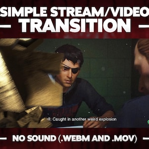 Superposition de transition de flux/transition vidéo - Transition simple pour les flux/vidéos (style lettres dorées)