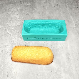 Sponge Snack Cake 1-Cavity Silicone Mold for Wax Melt Making, Candle Embeds, Soap Making