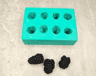 Blackberries 8-Cavity Silicone Mold for Wax Melt Making, Candle Embeds, Soap Making