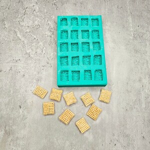 Rice Cereal Squares 20-Cavity Silicone Mold for Wax Melt Making, Candle Embeds, Soap Making