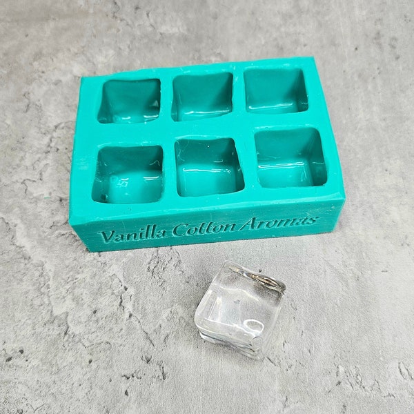 Cocktail-Eiswürfel 6-fach Silikonform für die Wachsschmelzherstellung, Kerzenstecker, Seifenherstellung