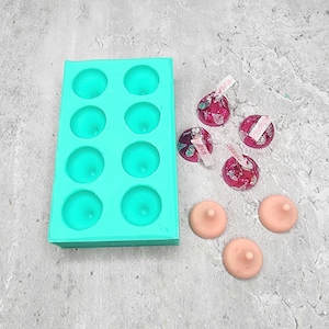 Chocolate Drop Kisses 8-Cavity Silicone Mold for Wax Melt Making, Candle Embeds, Soap Making