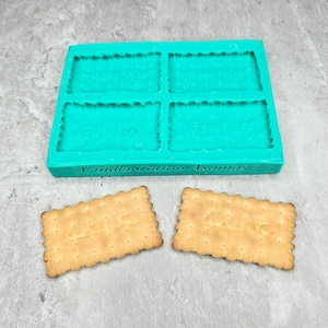 Tea Biscuits 4-Cavity Silicone Mold for Wax Melt Making, Candle Embeds, Soap Making