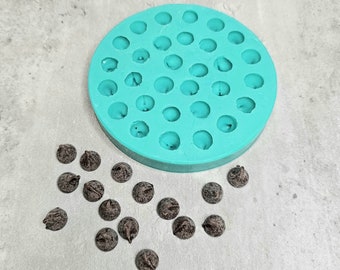 Chocolate Chips 30-Cavity Silicone Mold for Wax Melt Making, Candle Embeds, Soap Making