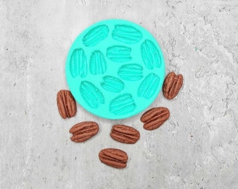 Pecans 11-Cavity Silicone Mold for Wax Melt Making, Candle Embeds, Soap Making