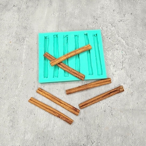 Cinnamon Sticks 6-Cavity Silicone Mold for Wax Melt Making, Candle Embeds, Soap Making