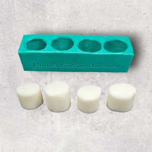 Large Marshmallows 4-Cavity Silicone Mold for Wax Melt Making, Candle Embeds, Soap Making