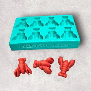 Crawfish 8-Cavity Silicone Mold for Wax Melt Making, Candle Embeds, Soap Making