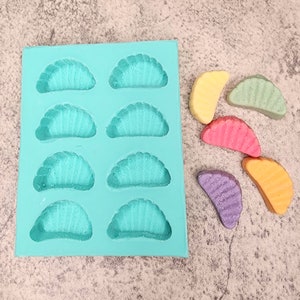 Fruit Slice Candies 8-Cavity Silicone Mold for Wax Melt Making, Candle Embeds, Soap Making