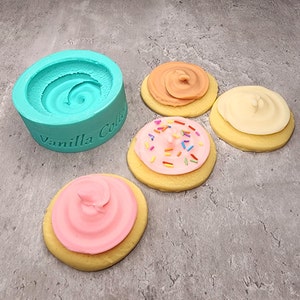 Frosted Sugar Cookie Silicone Mold for Wax Melt Making, Candle Embeds, Soap Making