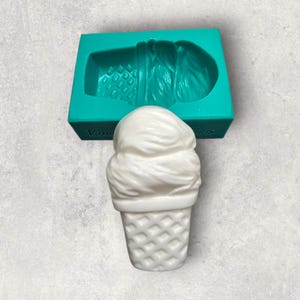 Ice Cream Cone Soap Bar 1-Cavity Silicone Mold