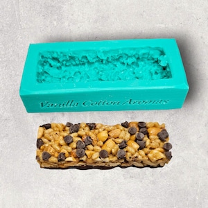 Granola Bar 1-Cavity Silicone Mold for Wax Melt Making, Candle Embeds, Soap Making