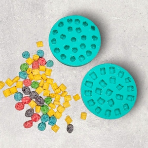 Crunchy Berry Cereal Molds Set 44-Cavities Silicone Molds for Wax Melt Making, Candle Embeds, Soap Making