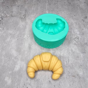 Small Croissant 1-Cavity Silicone Mold for Wax Melt Making, Candle Embeds, Soap Making