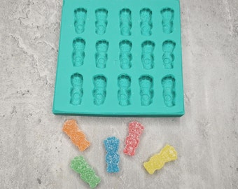 Sour Kids Gummies 15-Cavity Silicone Mold for Wax Melt Making, Candle Embeds, Soap Making