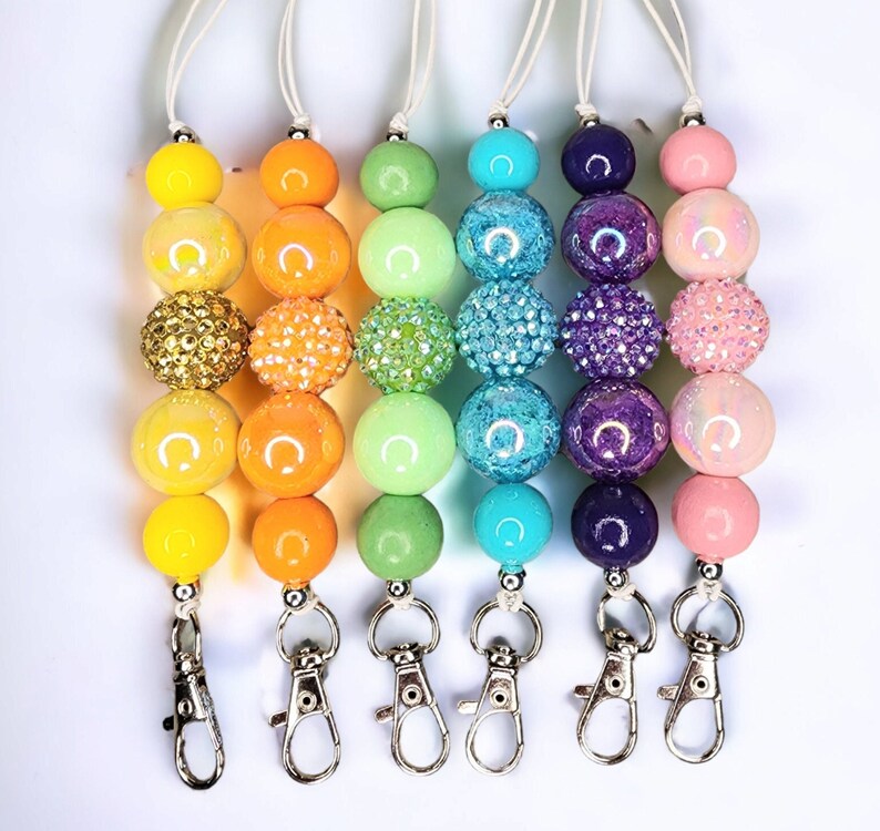 Car Airfreshener Hanger. Reusable Beaded Swivel Clasp Hook for Car Air