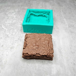 Brownie 1-Cavity Silicone Mold for Wax Melt Making, Candle Embeds, Soap Making