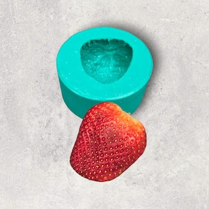 Large Strawberry 1-Cavity Silicone Mold for Wax Melt Making, Candle Embeds, Soap Making