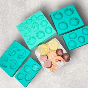 Cajun Shrimp Boil Molds for Wax Melt Making, Candle Embeds, Soap Making