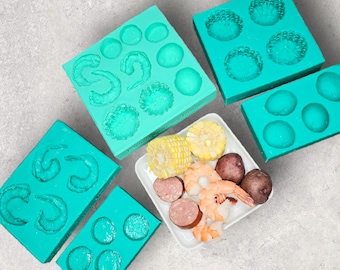 Cajun Shrimp Boil Molds for Wax Melt Making, Candle Embeds, Soap Making